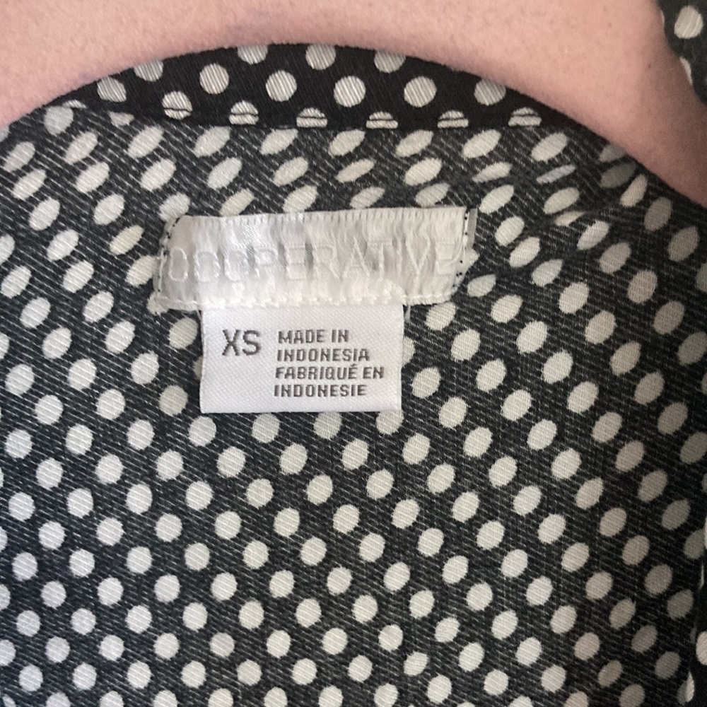 Cooperative Collared Button Down Black And White … - image 2